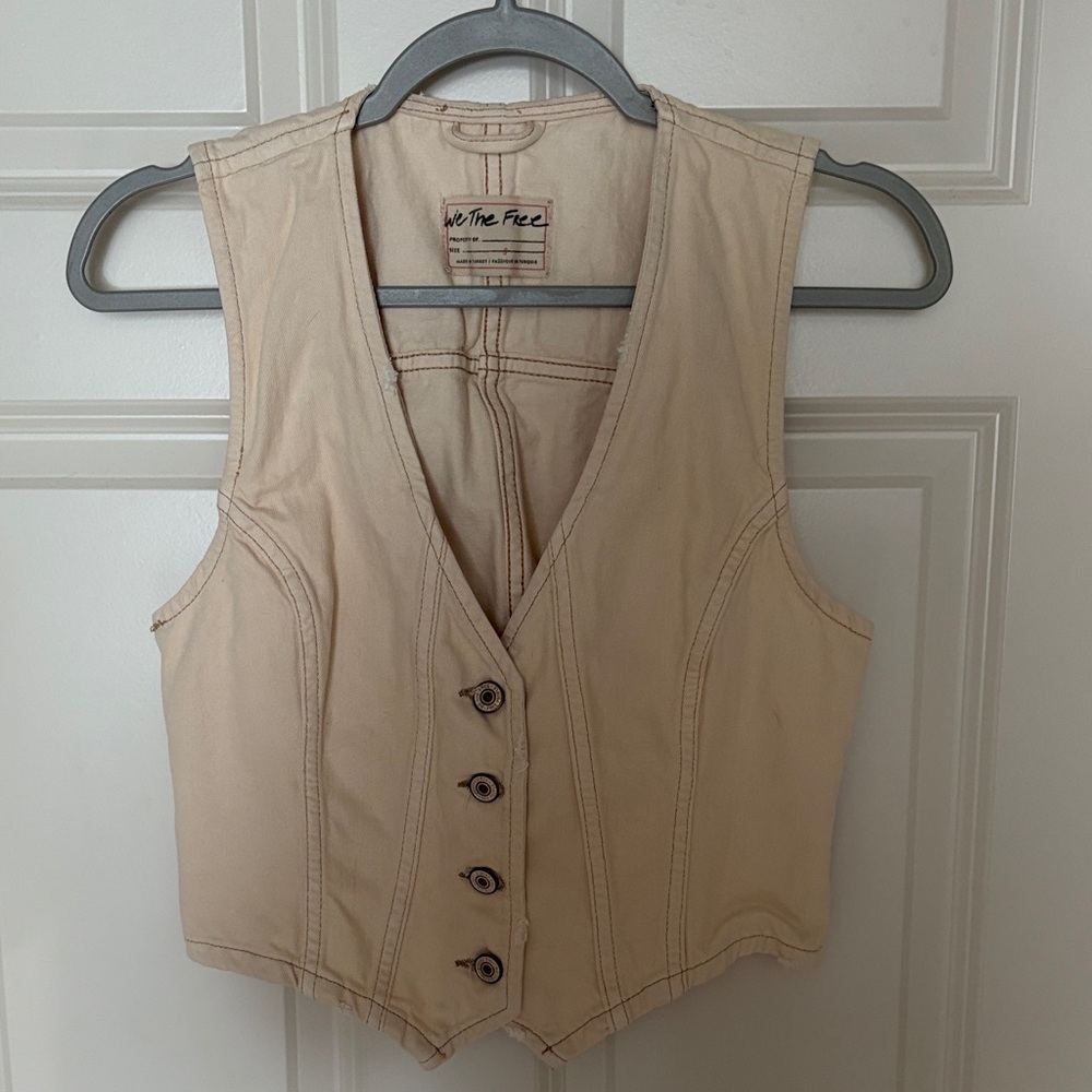 Free People denim vest